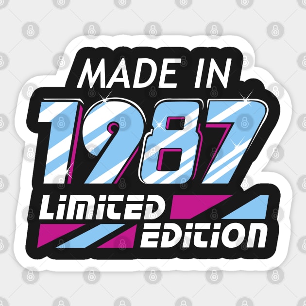 Made in 1987 Limited Edition Sticker by KsuAnn